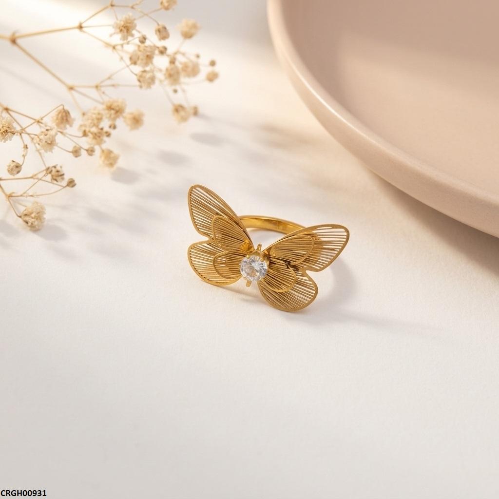 CRGH00931 MOX Stainless Steel Butterfly Ring - CRGH
