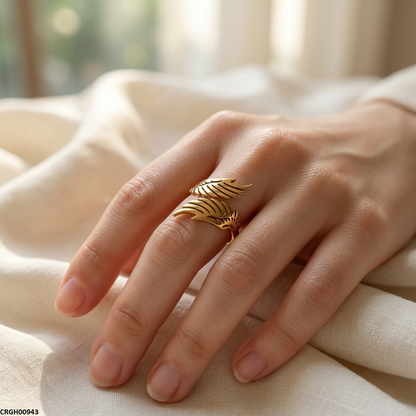 CRGH00943 MOX Stainless Steel Double Wings Ring - CRGH