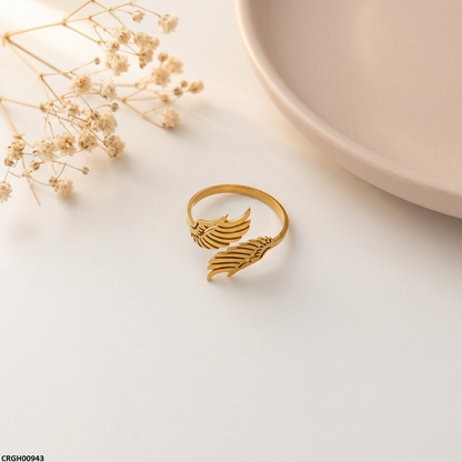 CRGH00943 MOX Stainless Steel Double Wings Ring - CRGH