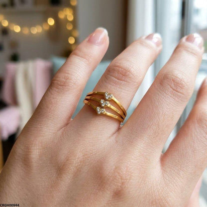 CRGH00944 MOX Stainless Steel Heart Stone Ring - CRGH