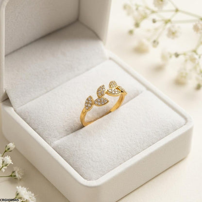 CRGH00945 MOX Stainless Steel Leaf Ring - CRGH