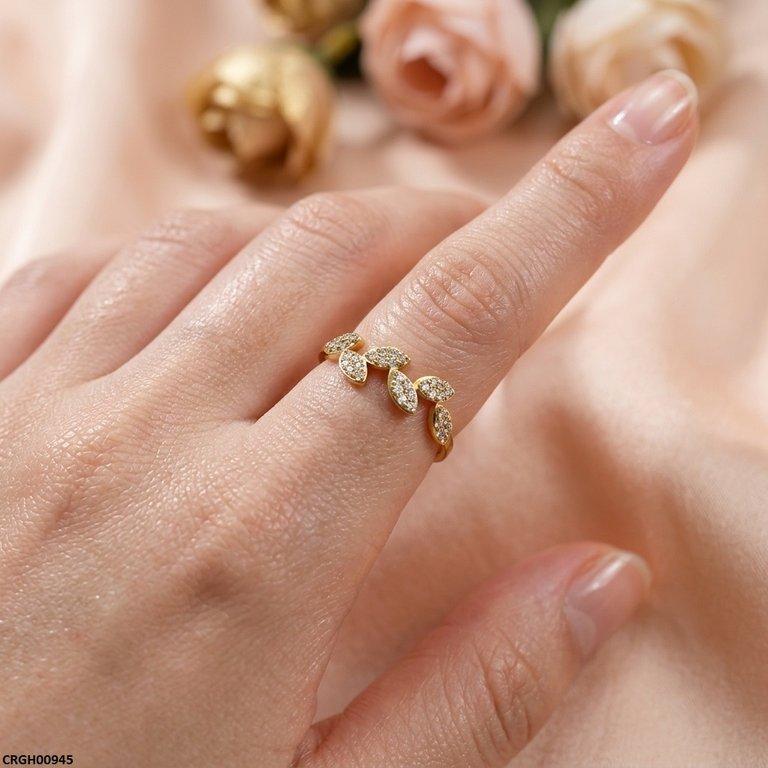 CRGH00945 MOX Stainless Steel Leaf Ring - CRGH