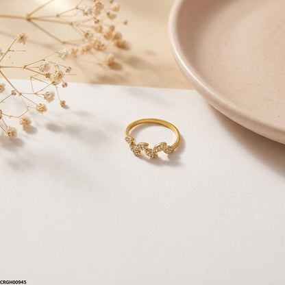 CRGH00945 MOX Stainless Steel Leaf Ring - CRGH
