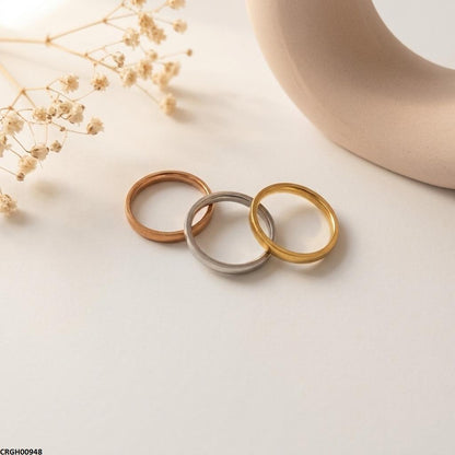 CRGH00948 MOX Stainless Steeld Three Ring Pair - CRGH