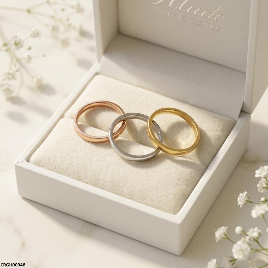 CRGH00948 MOX Stainless Steeld Three Ring Pair - CRGH