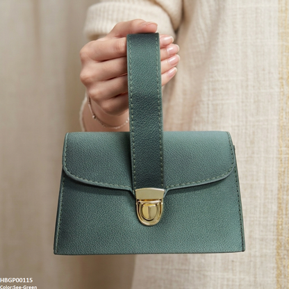 HBGP00115 Imperial Velvet Night Ladies Shoulder Bag - Green  - HBGP