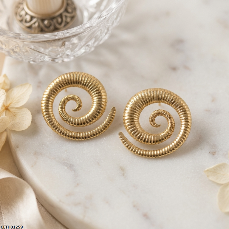 CETH01259 BHS Spiral Stainless Steel Tops Pair - CETH