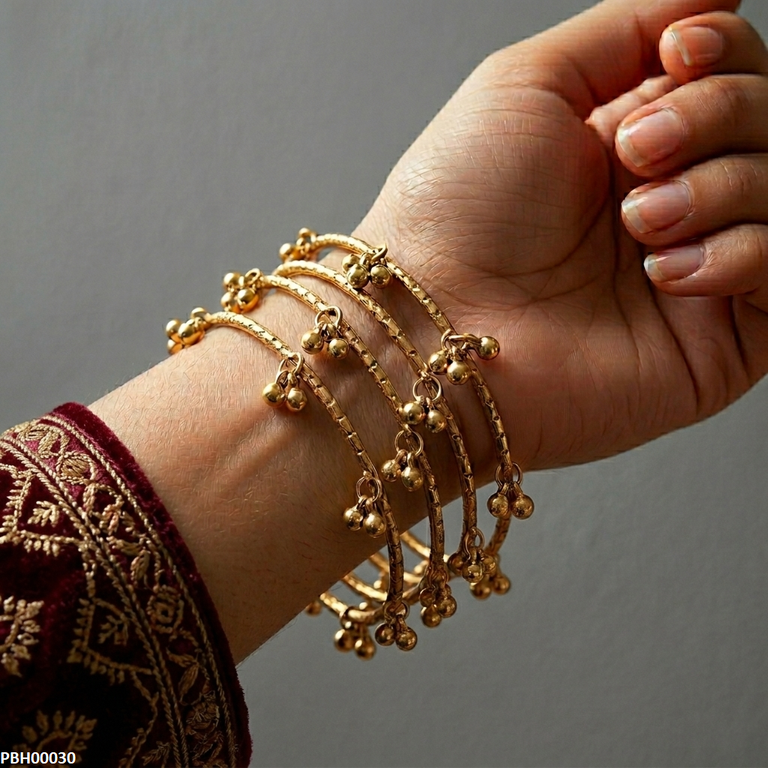 PBH00030 AZM Golden Kashmiri Bangles - PBH