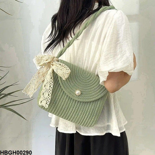 HBGH00290 BBM Woven Rope Hand Bag - HBGH