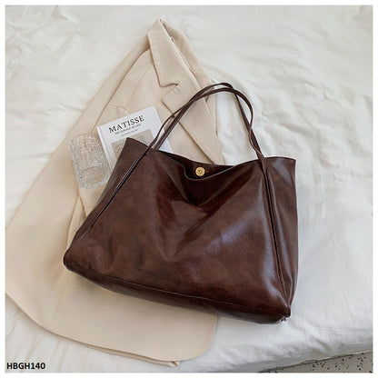 HBGH143 BBM Plain Leather Large Bag - HBGH