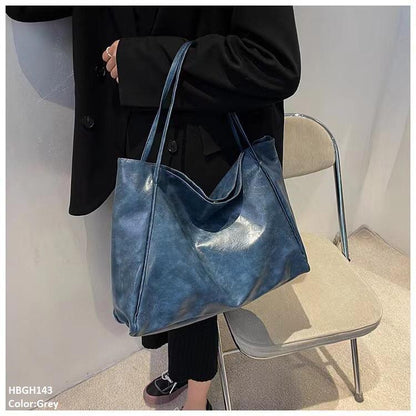 HBGH143 BBM Plain Leather Large Bag - HBGH