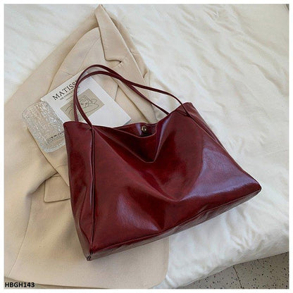 HBGH143 BBM Plain Leather Large Bag - HBGH