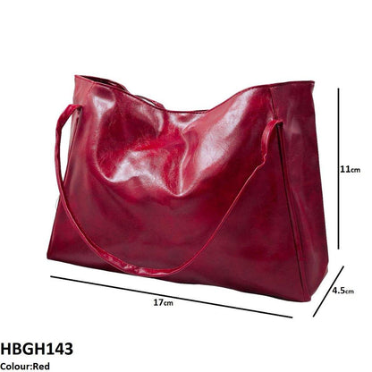 HBGH143 BBM Plain Leather Large Bag - HBGH