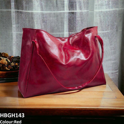 HBGH143 BBM Plain Leather Large Bag - HBGH
