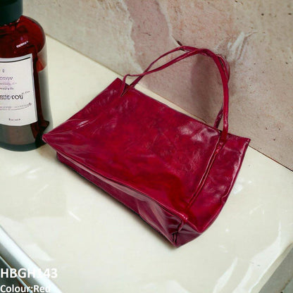 HBGH143 BBM Plain Leather Large Bag - HBGH