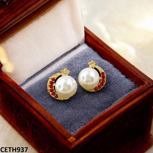 CETH937 SDQ Pearl Round Tops Pair