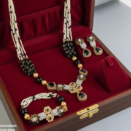 CMLH00069 SDQ Flower Tear Drop Mala Set - CMLH