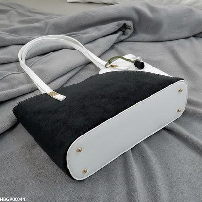 HBGP00044 Black & White Grace Tote Bag - HBGP