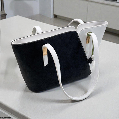 HBGP00044 Black & White Grace Tote Bag - HBGP