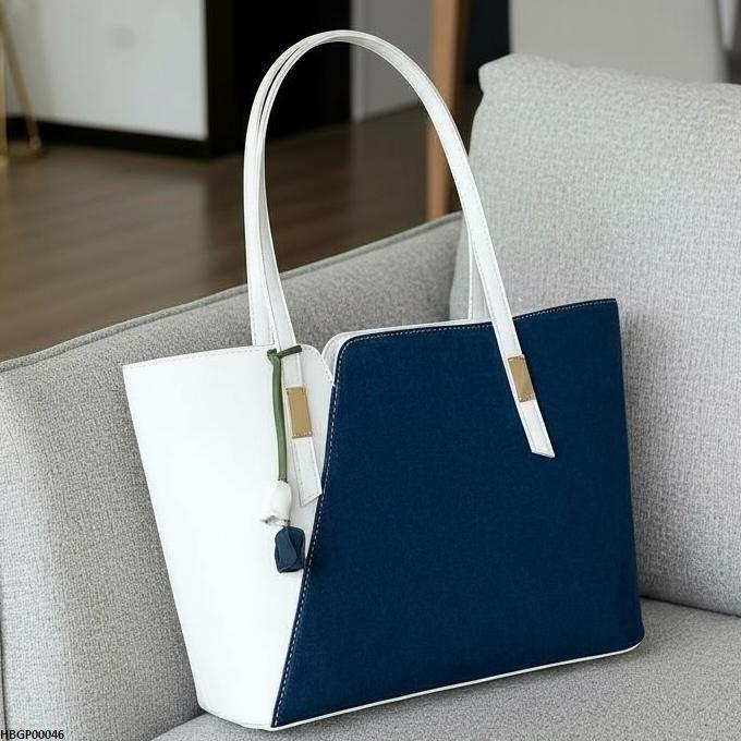 HBGP00046 Blue & White Grace Tote Bag - HBGP