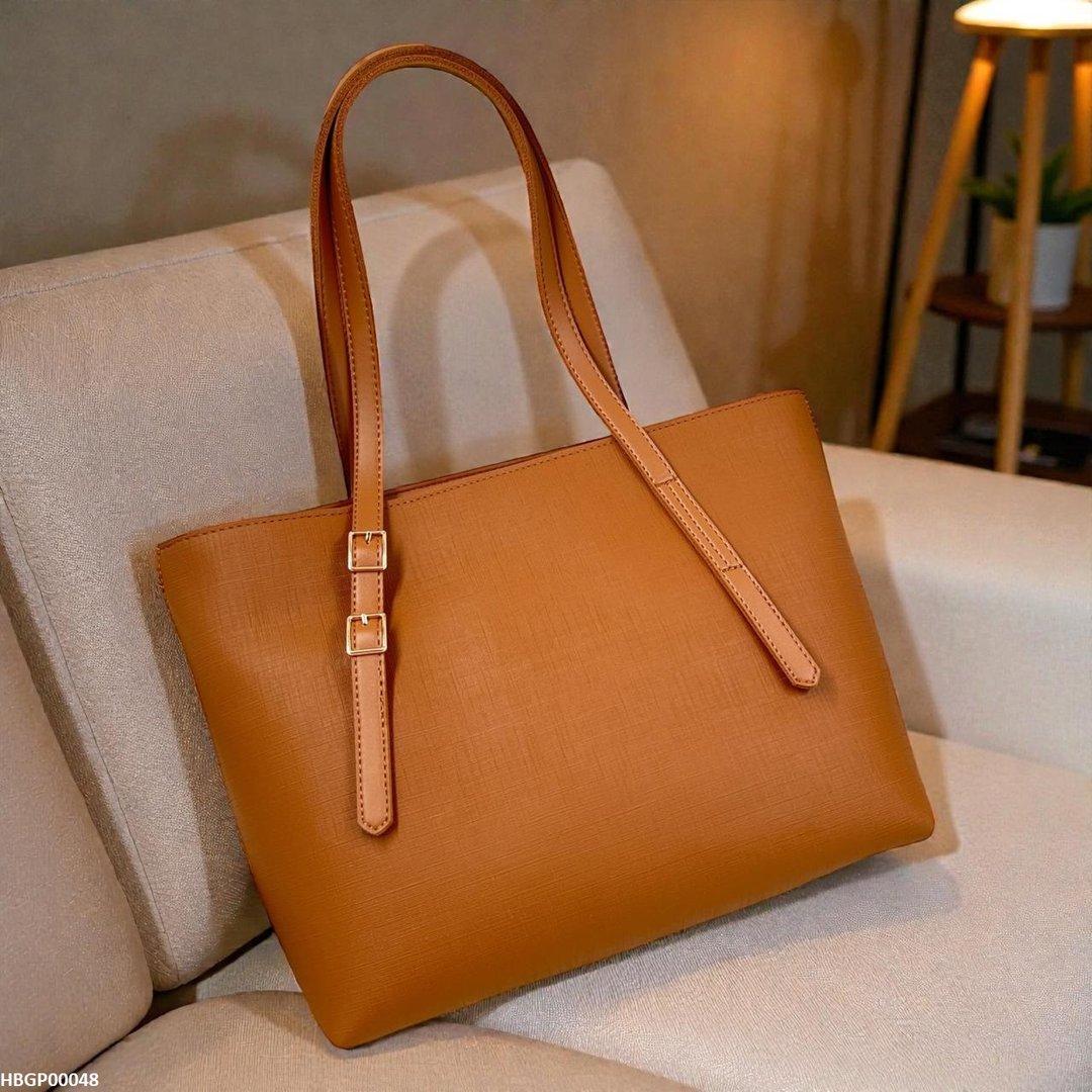 HBGP00048 Light Brown Vintage Tote Bag - HBGP