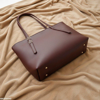 HBGP00049 Dark Brown Vintage Tote Bag - HBGP