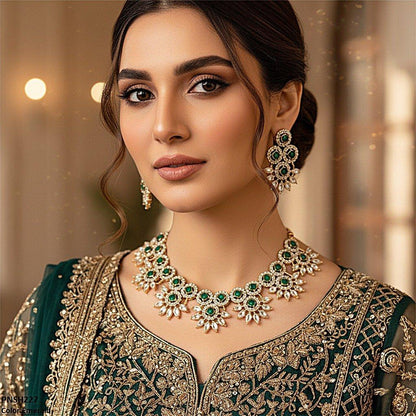 PNSH227 SDQ Round Pear Necklace Set