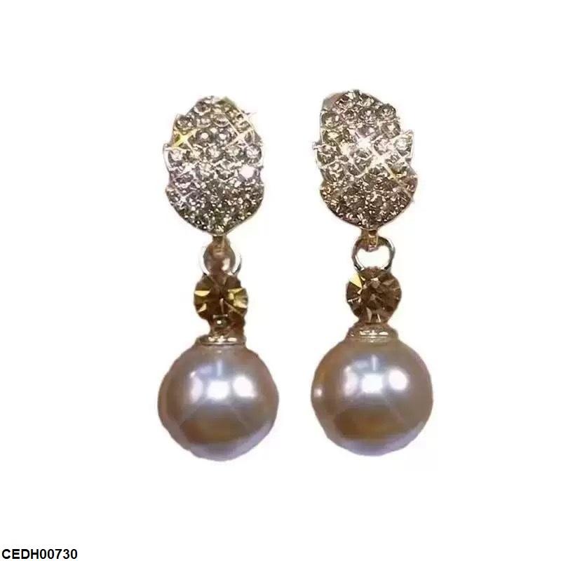 CEDH00730 YHC Round Pearl Drop Earrings - CEDH