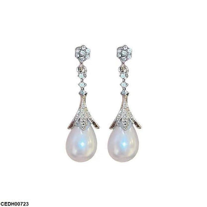 CEDH00723 YHC Round Pearl Drop Earrings - CEDH
