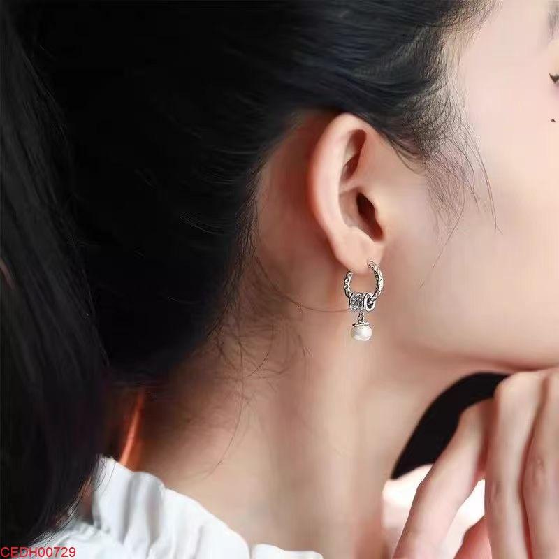 CEDH00729 YHC Round Pearl Drop Earrings - CEDH