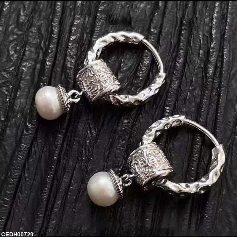 CEDH00729 YHC Round Pearl Drop Earrings - CEDH