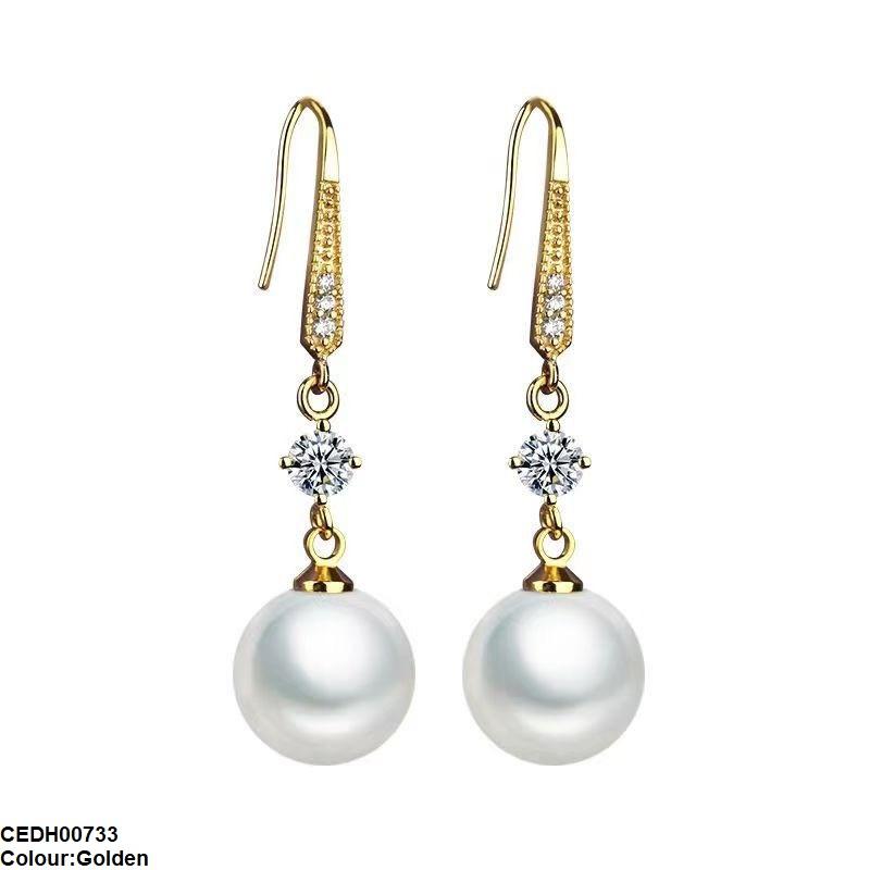 CEDH00733 YHC Round Pearl Drop Earrings - CEDH