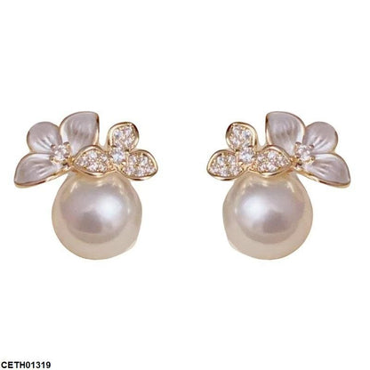 CETH01319 YHC Pearl Flower Tops Pair - CETH