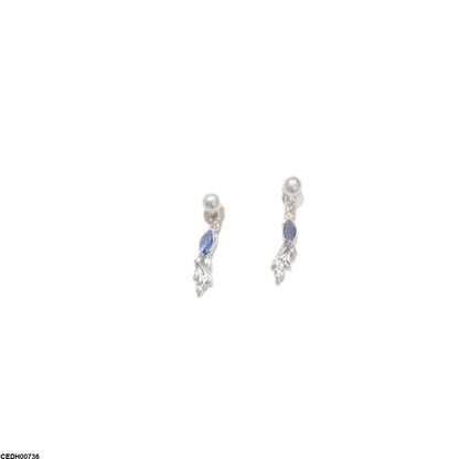 CEDH00736 YHC Pearl Leaf Drop Earrings - CEDH