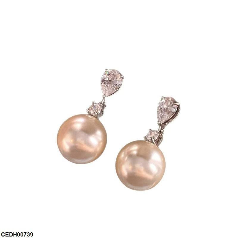 CEDH00739 YHC Tear Pearl Drop Earrings - CEDH