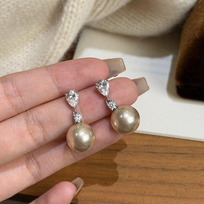 CEDH00739 YHC Tear Pearl Drop Earrings - CEDH