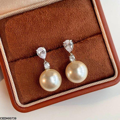 CEDH00739 YHC Tear Pearl Drop Earrings - CEDH