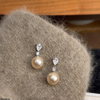CEDH00739 YHC Tear Pearl Drop Earrings - CEDH