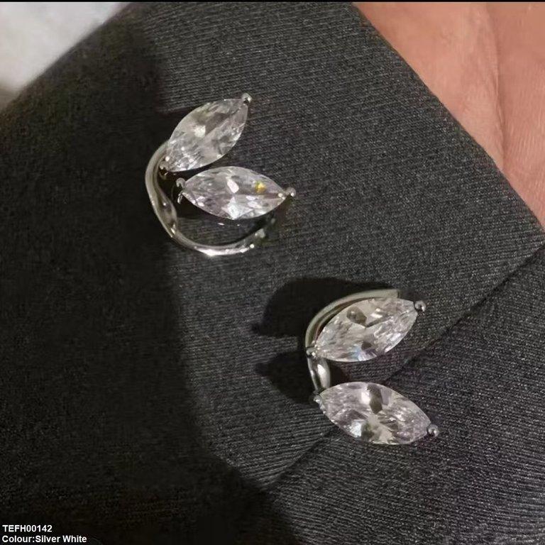TEFH00142 YHC Double Marquis Stone  Ear Cuff Pair - TEFH