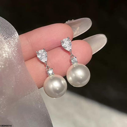 CEDH00743 YHC Tear Pearl Drop Earrings - CEDH