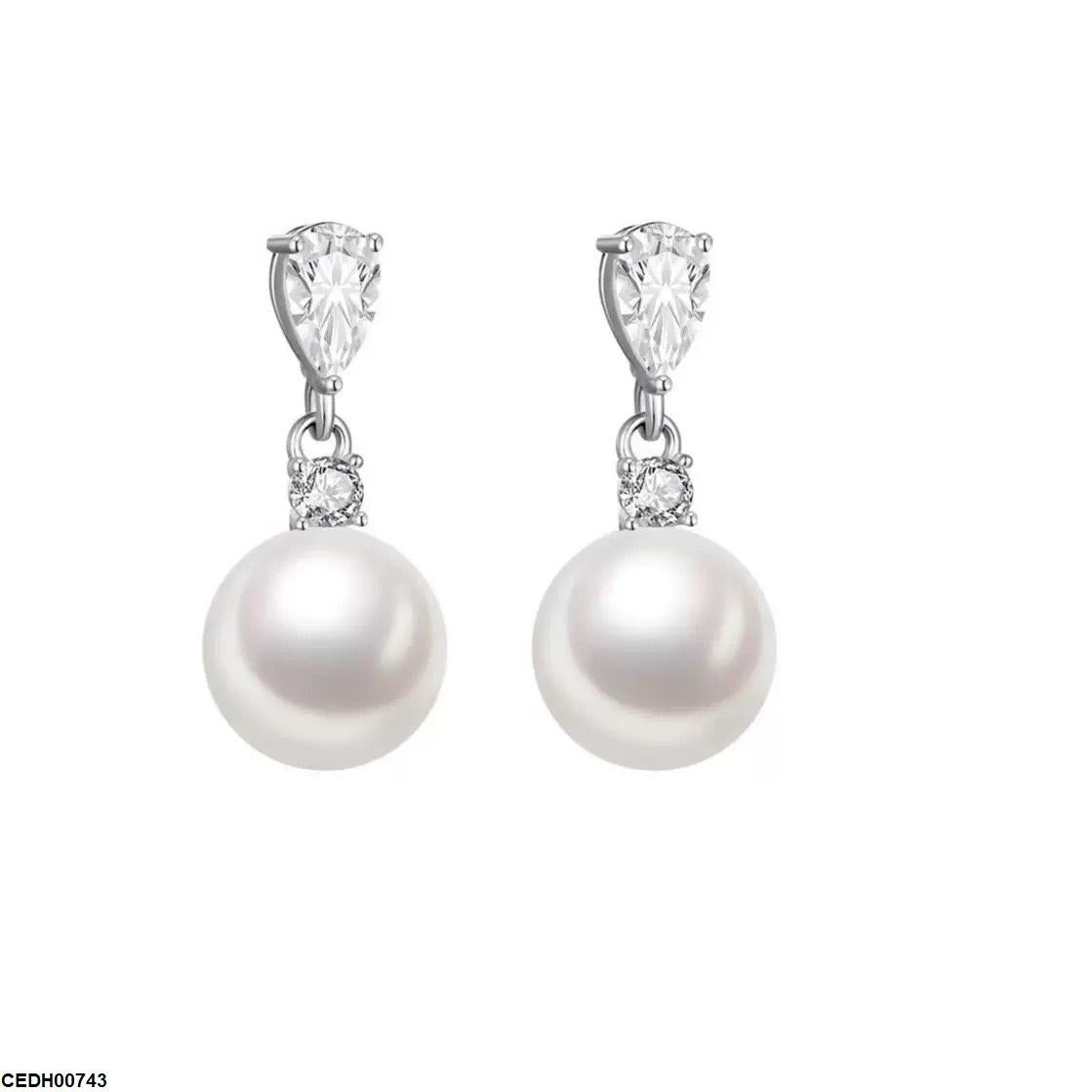 CEDH00743 YHC Tear Pearl Drop Earrings - CEDH
