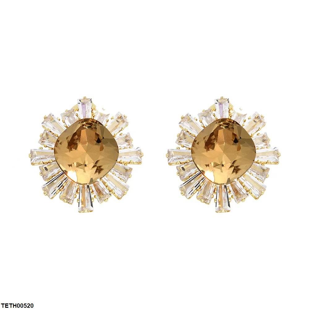 TETH00520 YHC Square Zircon Stone Tops Pair - TETH