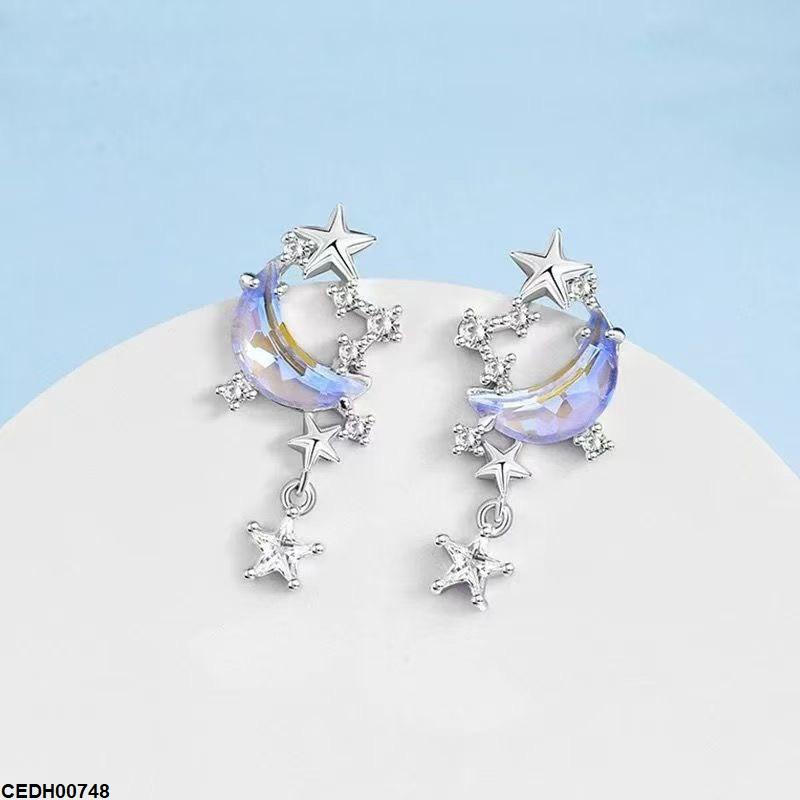 CEDH00748 YHC Moon Star Drop Earrings - CEDH