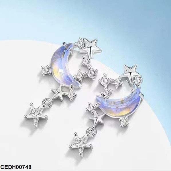 CEDH00748 YHC Moon Star Drop Earrings - CEDH
