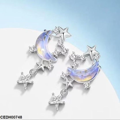 CEDH00748 YHC Moon Star Drop Earrings - CEDH