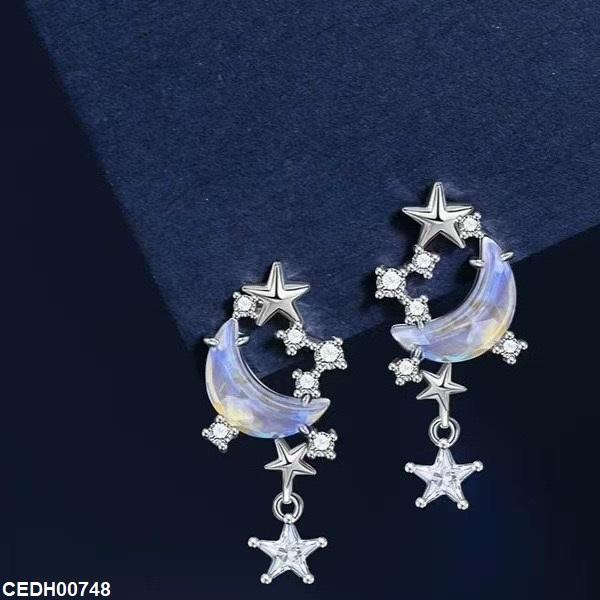 CEDH00748 YHC Moon Star Drop Earrings - CEDH