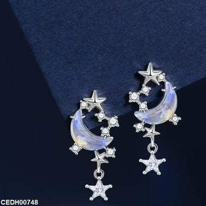 CEDH00748 YHC Moon Star Drop Earrings - CEDH