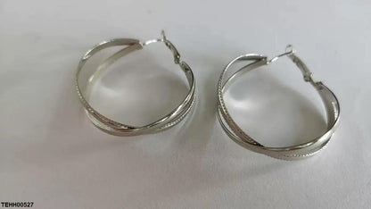 TEHH00527 YHC Triple layer Hoops Pair - TEHH