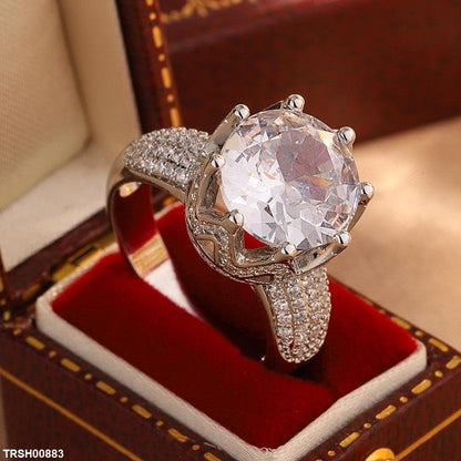 TRSH00883 KYC Round Cut Crown ZIRCON Ring - TRSH