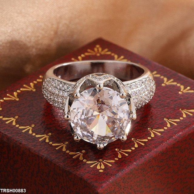 TRSH00883 KYC Round Cut Crown ZIRCON Ring - TRSH